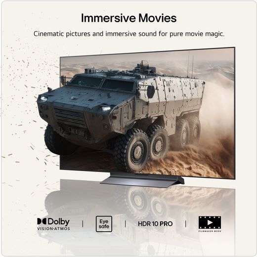 LG evo AI C6 55" 4K Ultra HD OLED Smart TV - Annotation - immersive movies shot