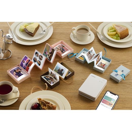 Canon QX20 Wireless Inkjet Printer - White - Printer on table shot