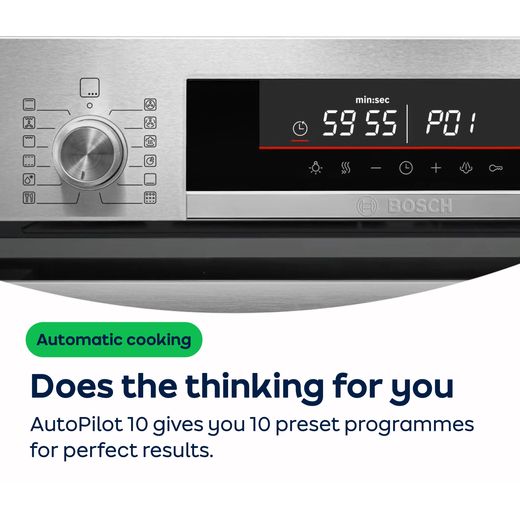 Bosch Series 4 Built In Electric Single Oven - Stainless Steel - AO Annotation -  Autopilot-10