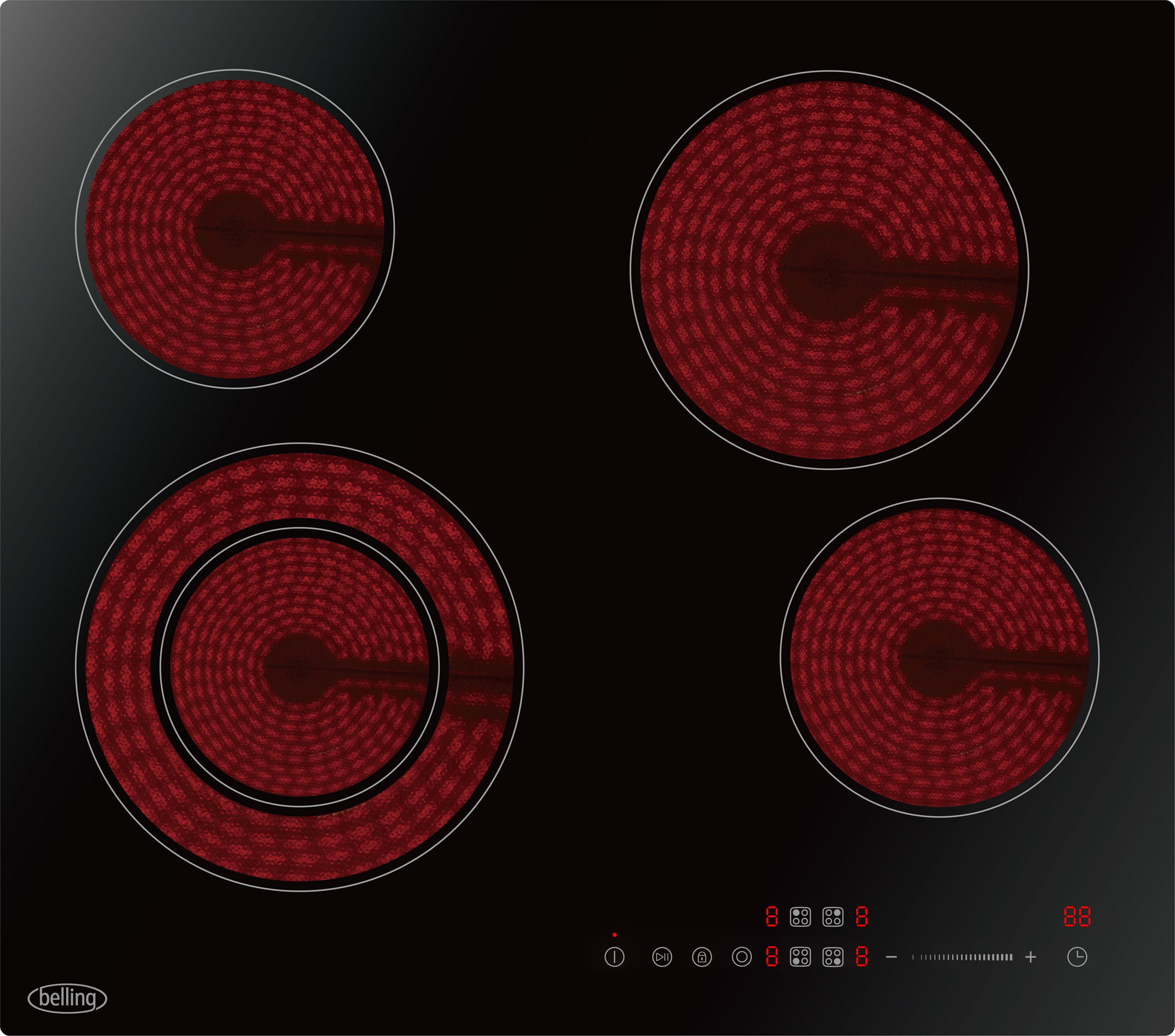 Image of Belling CH602T 59cm Ceramic Hob - Black, Black