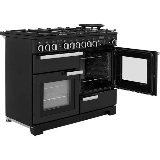 Rangemaster Professional Deluxe 110cm Dual Fuel Range Cooker - Black