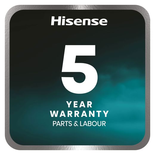 Hisense KitchenFit American Fridge Freezer - Silver Glass - Annotation - 5yrs-warranty