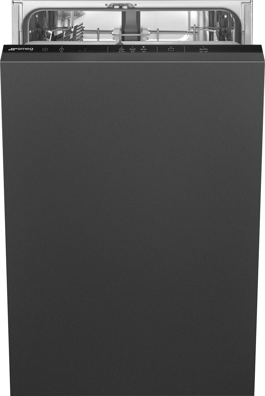 Image of Smeg Universal DI4522D Fully Integrated Slimline Dishwasher - Black Control Panel - D Rated, Black