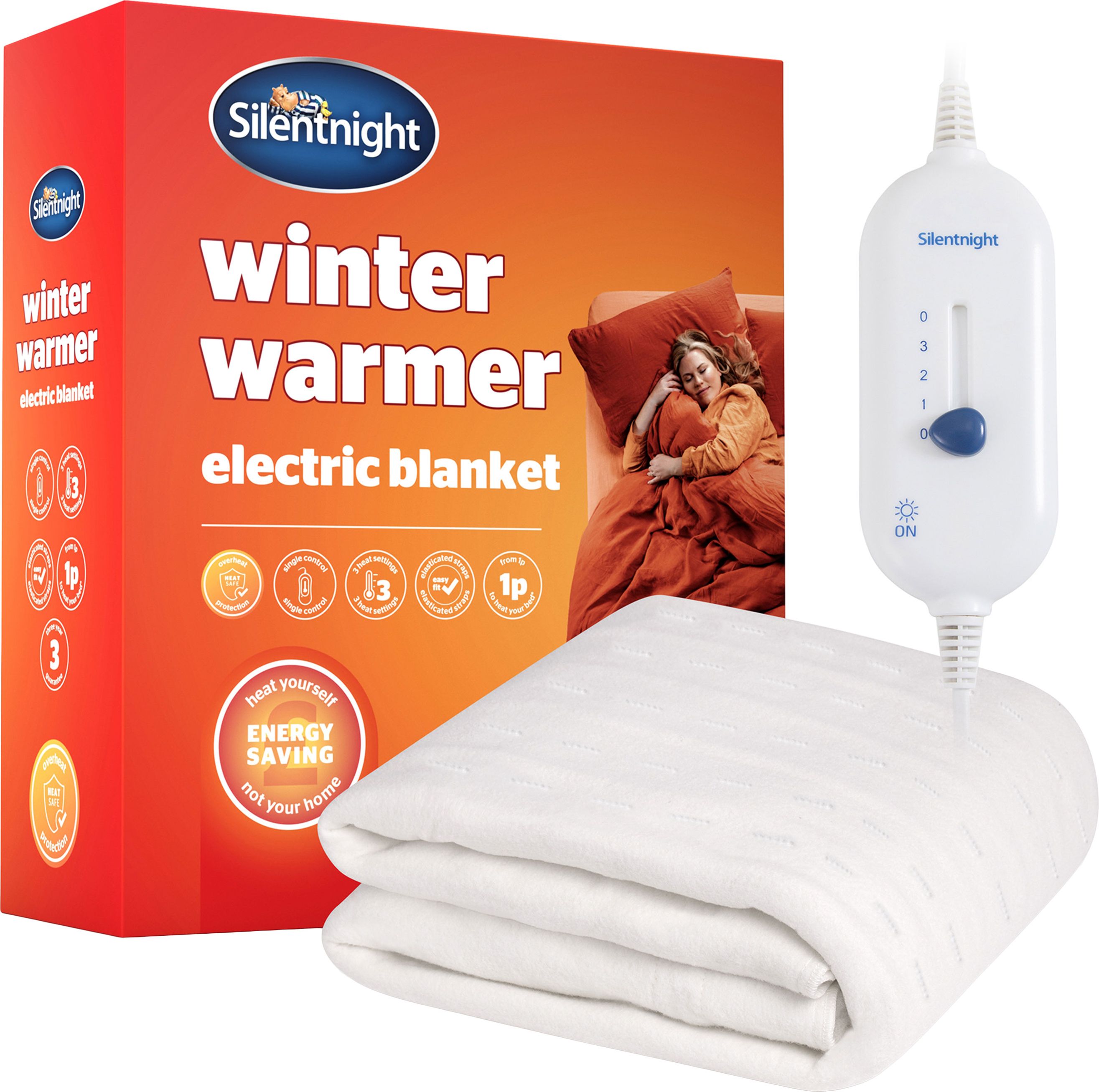 Silentnight Super King Heated Underblanket - White - Polyester