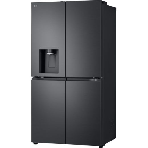 LG NatureFRESH™ American Fridge Freezer - Essence Black Steel - Left perspective shot