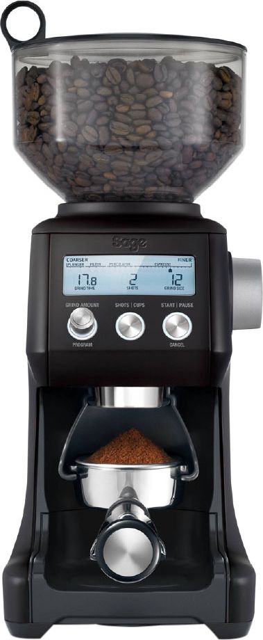 Sage Smart Grinder Pro Burr Grinder - Black - 60 Grind Settings - 450g Bean Capacity