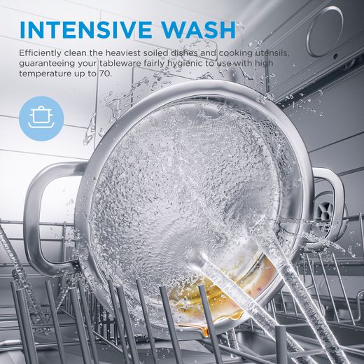 Midea Standard Dishwasher - Stainless Steel - Annotation - Intensive wash shot