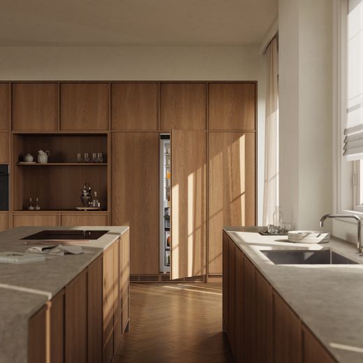 ASKO RBR576DNC1.UK Integrated Upright 177cm Fridge - Door-on-door Kit - White - Fridge in kitchen