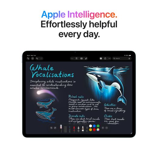 Apple iPad Air 10.9" 128GB WiFi 2026 - Starlight - Annotation - Apple intelligence