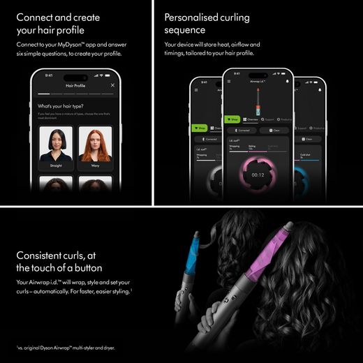 Dyson Airwrap™ I.D. Straight & Wavy 601857-01 Hot Air Styler - Ceramic Pink / Rose Gold - Annotation - Feature shot