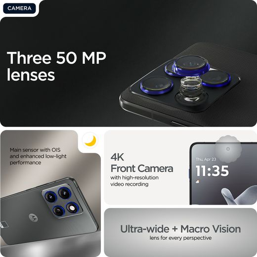 Motorola Edge 70 512GB in Grey - Annotation - Camera