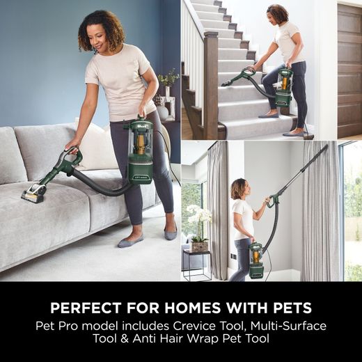 Shark Anti-Hair Wrap with Powered Lift Away and True Pet NZ691UKT Upright Vacuum Cleaner - Annotation - Perfect for homes with pets shot