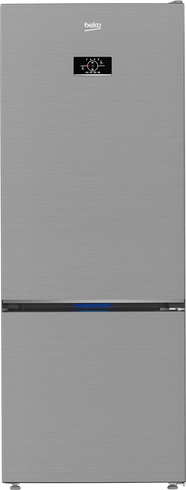 Beko CNG5785VPS 70/30 Frost Free Fridge Freezer - Stainless Steel Effect - D Rated, Stainless Steel