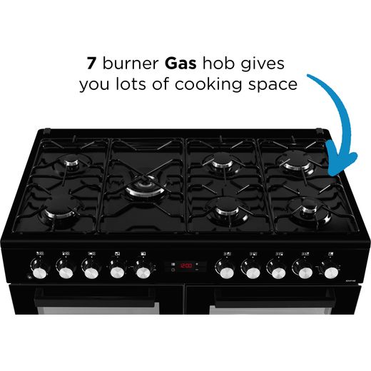 Beko KDVF100K 100cm Dual Fuel Range Cooker - Black