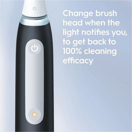 Oral-B iO™ 3 Electric Toothbrush - Blue / Black - Annotation - Change brus head
