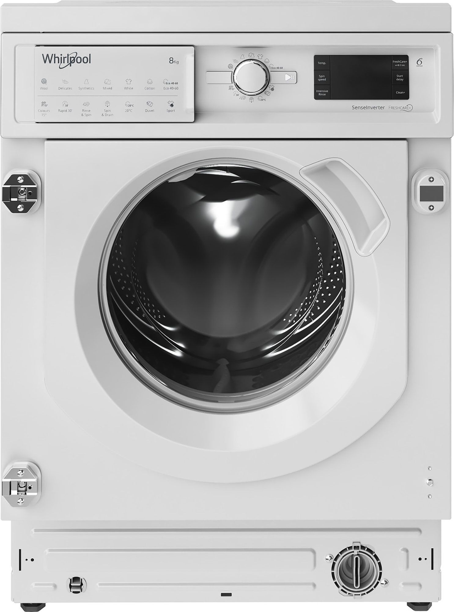 Whirlpool BIWMWG81485UK Integrated 8kg Washing Machine with 1400 rpm - White - B Rated, White