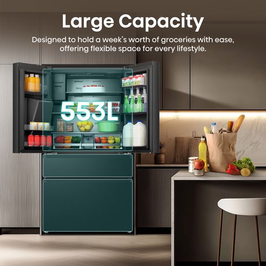 Hisense PureFlat Eclipse American Fridge Freezer - Black - Annotation - Large capacity