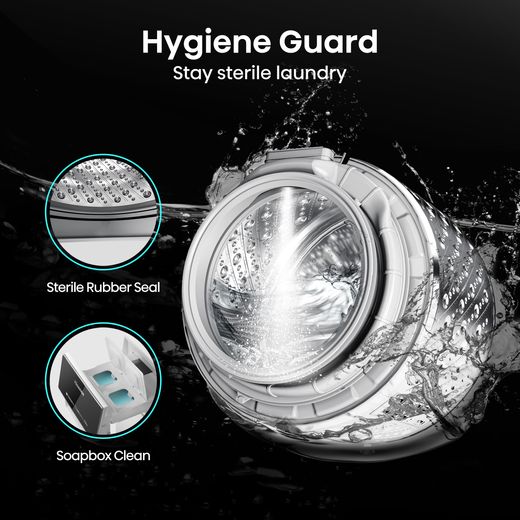 Hisense WF5S1045BW 10kg Washing Machine with 1400 RPM rpm - White - Annotation - Hygiene guard shot
