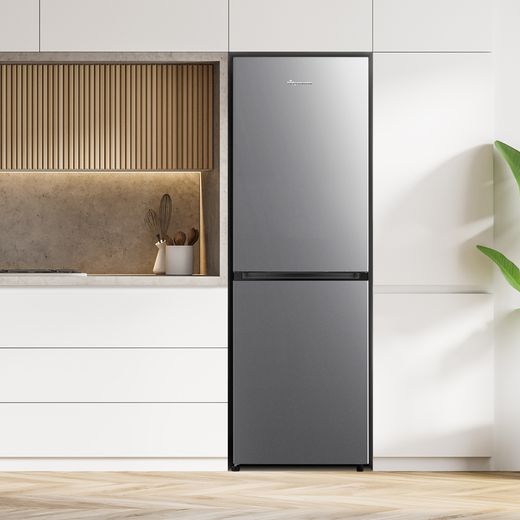 Fridgemaster MC55251DS 182cm High 50/50 No Frost Fridge Freezer - Silver - Fridge freezer in kitchen