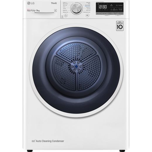 LG V3 FDV309W Wifi Connected 9Kg Heat Pump Tumble Dryer - White - A++ Rated