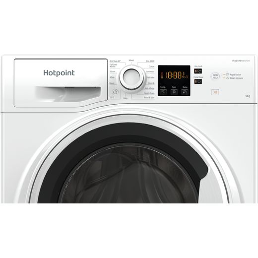 Hotpoint NSWA 946 WW UK 9kg Washing Machine with 1400 rpm - White - Control panel