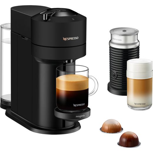 Nespresso by Magimix Vertuo Next & Milk 11720 Pod Coffee Machine - Matte Black