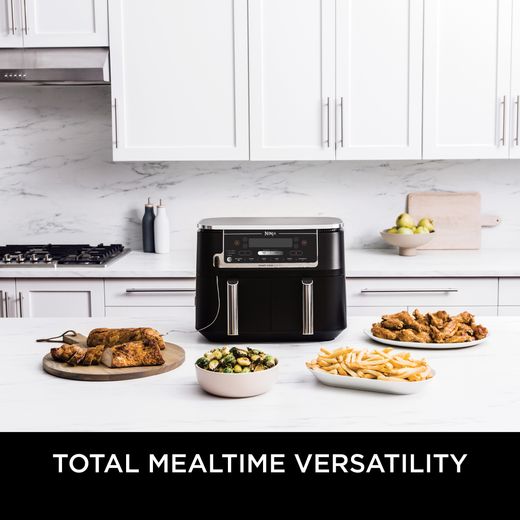 Ninja Foodi Max Dual Zone AF451UK Air Fryer - Black - Annotation - Total mealtime versatility shot