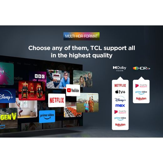 TCL 75" 4K Ultra HD QLED Smart Google TV [2025] - Annotation - Multi HDR format