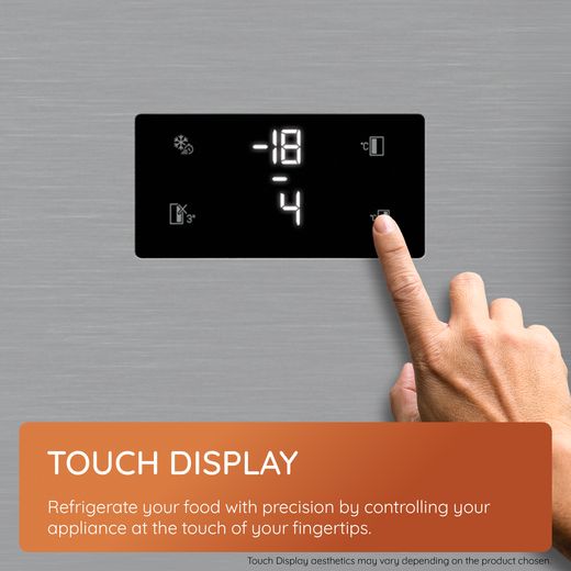 Hotpoint American Fridge Freezer - Black Stainless Steel - Annotation - Touch display