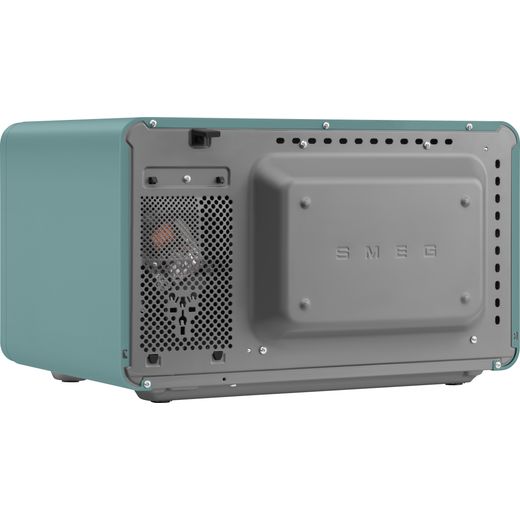 Smeg Collezione MOC01EGMUK Litre 30cm High, Freestanding Small - Emerald Green - Back right perspective