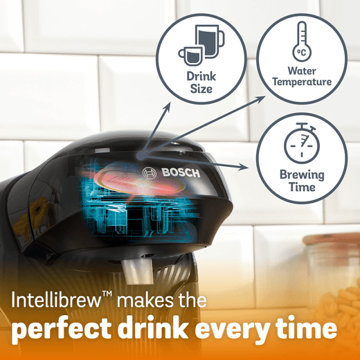Tassimo by Bosch TAS112EGB Pod Coffee Machine - Black - Annotation - Intellibrew