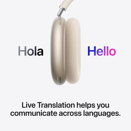 Apple AirPods Max 2 - Starlight - Annotation - Live translation shot