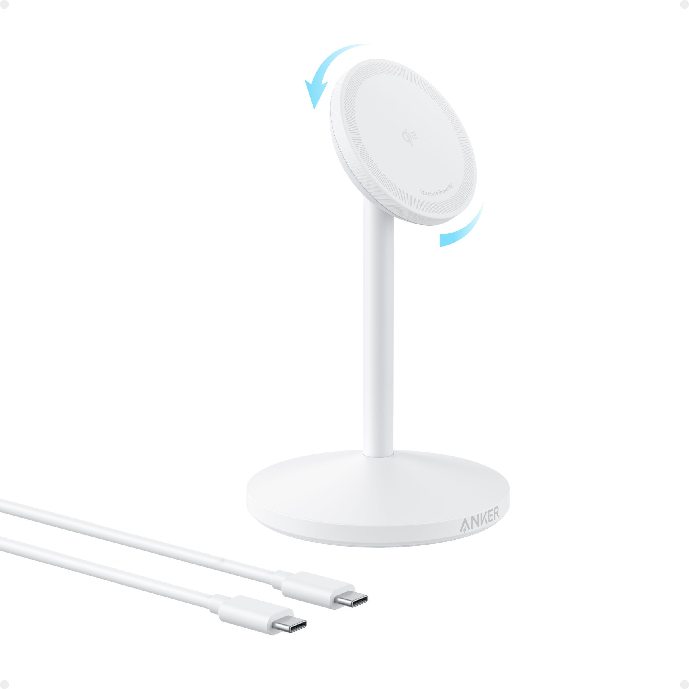 Anker MagGo Headphones, Headset, Smartphone, Smartwatch White USB Wireless charging Fast charging Indoor