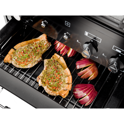 Rangemaster Toledo + TOLP110DFFGB/C 110cm Dual Fuel Range Cooker - Black / Chrome