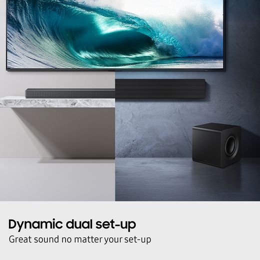 Samsung Q-Series HW-QS700F Bluetooth Soundbar - Obsidian Black - Annotation - Dual setup