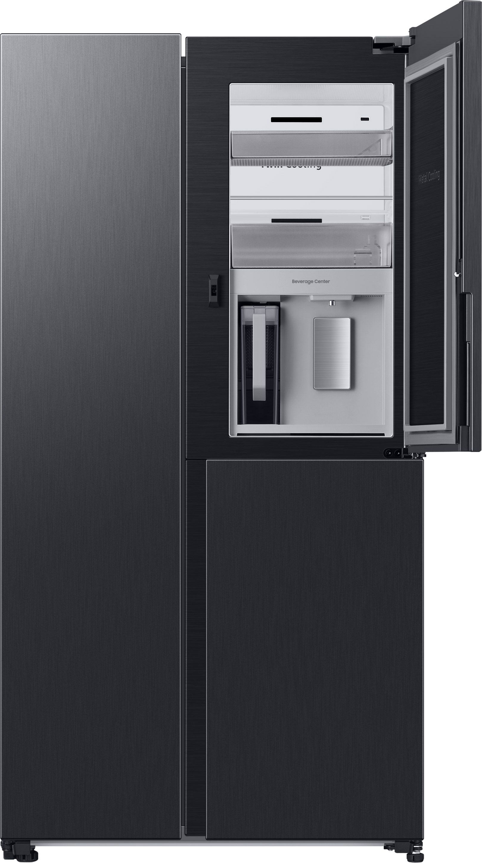 Samsung Series 9 RH69B8931B1 Plumbed Total No Frost American Fridge Freezer - Black / Stainless Steel - E Rated, Black