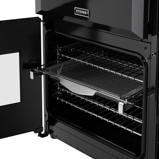 Stoves Richmond Deluxe 90Ei RTY 90cm Electric Range Cooker with Induction Hob - Black - Close up wire shot