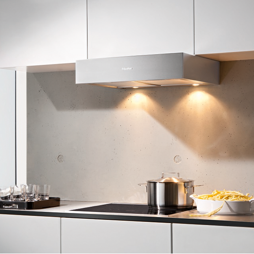 Miele DA1260 60 cm Canopy Cooker Hood - Clean Steel