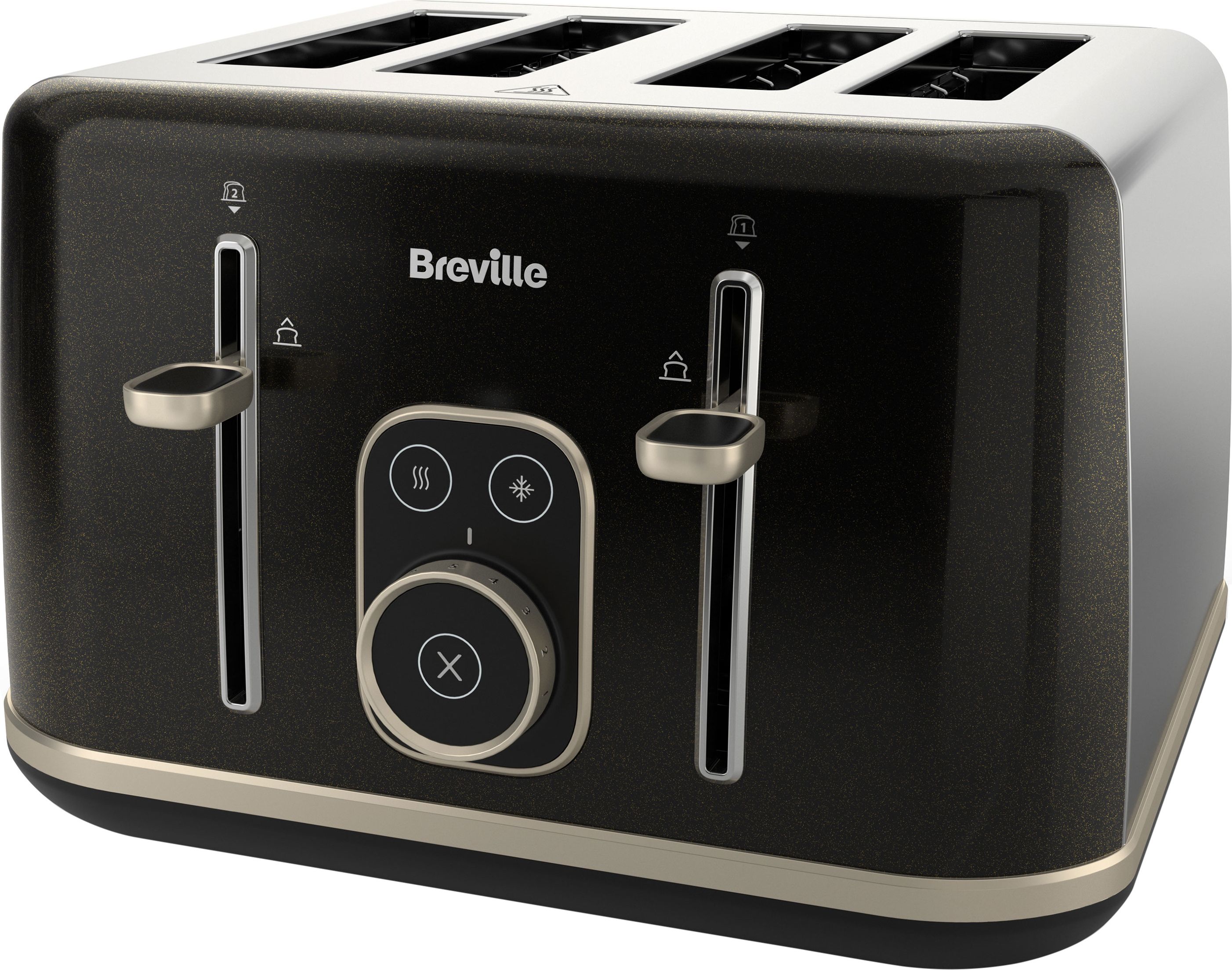Breville Aurora VTR019 4 Slice Toaster - Shimmer Black, Shimmer Black