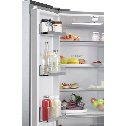 Haier FD 70 Series 5 American Fridge Freezer - Stainless Steel - Close up door shelf shot