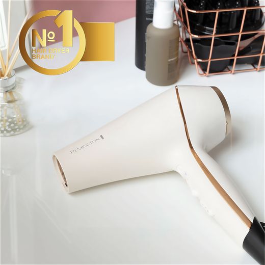 Remington PROluxe Hair Dryer With 3 Accessories - White / Rose Gold - Annotation - Number 1 shot