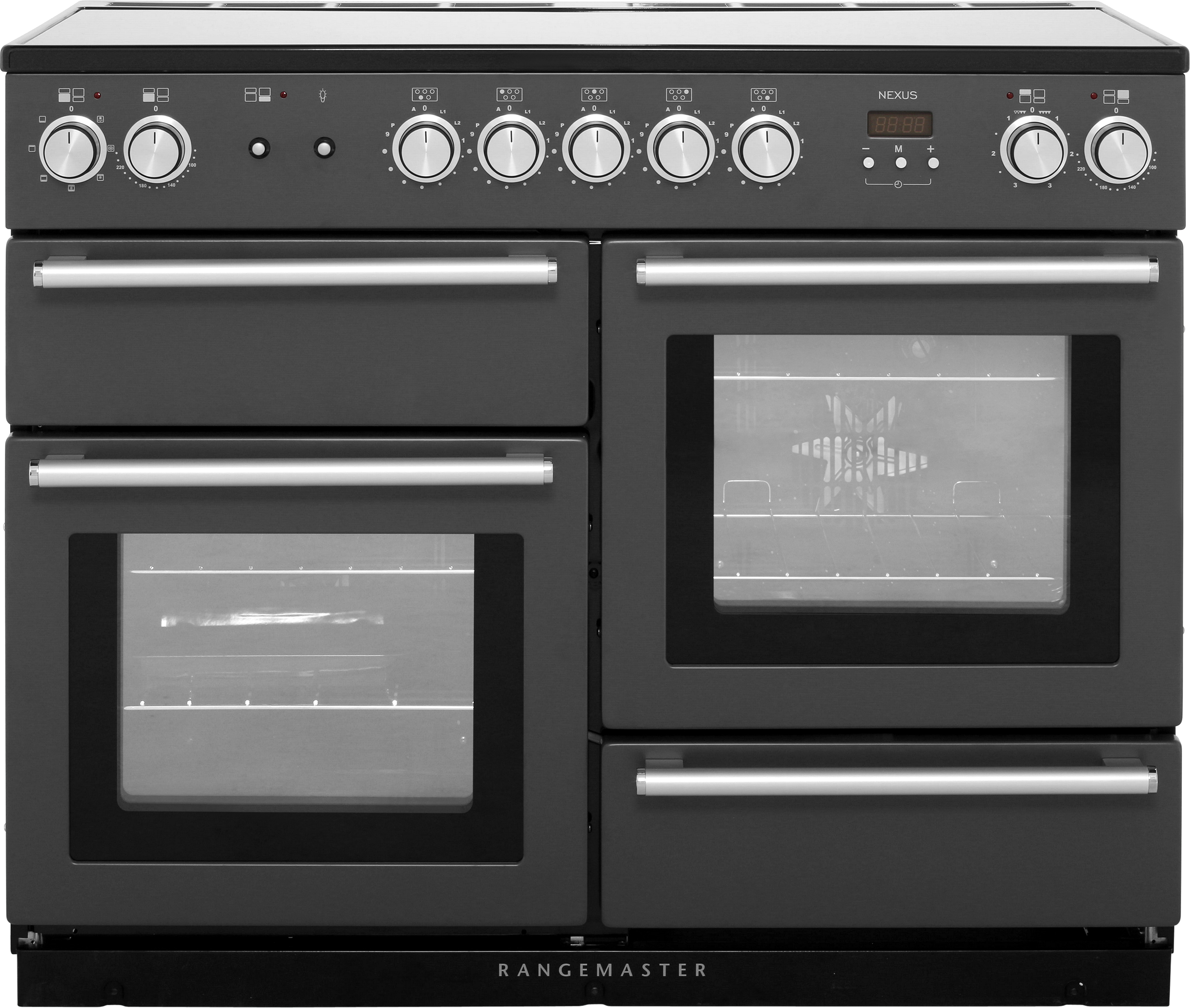 Rangemaster Nexus NEX110EISL/C 110cm Electric Range Cooker with Induction Hob - Slate - A/A Rated, Graphite
