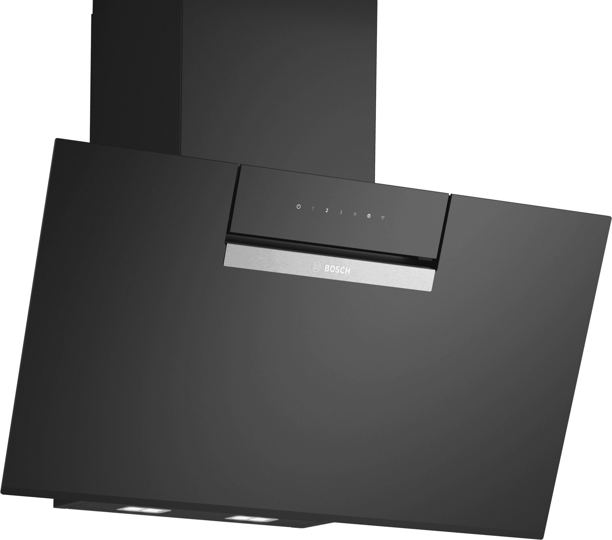 Image of Bosch Series 4 DWK87FN60B Wifi Connected Chimney Cooker Hood - Black, Black