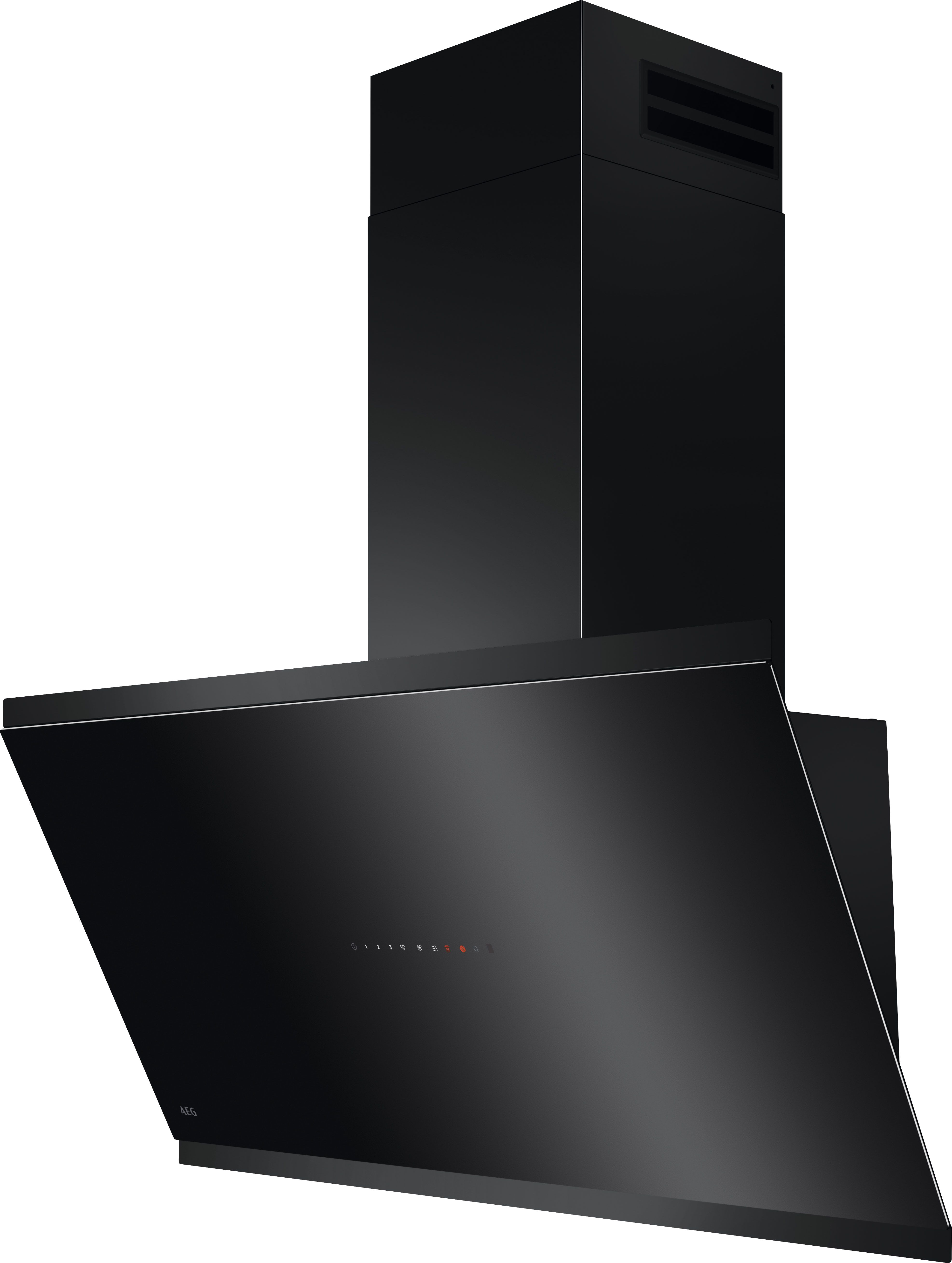 Image of AEG 7000 SilenceTech GV77D91SB 90cm Chimney Cooker Hood - Black, Black