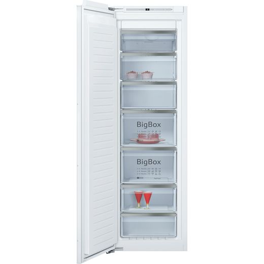 NEFF N90 GI7815CE0G Integrated Frost Free Upright Freezer with Fixed Door Fixing Kit - E Rated