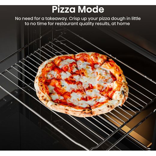 Hisense HIPKD6CB60IND Freestanding Electric Double Oven - Black - Annotation - Pizza mode shot 