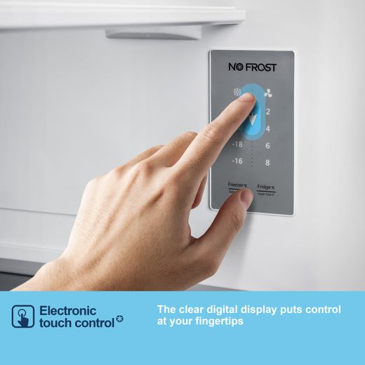 Fridgemaster American Cross Door American Fridge Freezer - Black - Annotation - Electronic touch control