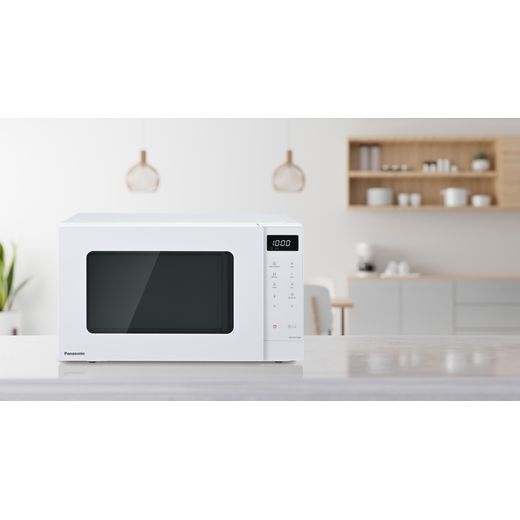 Panasonic NN-ST21QWBPQ Microwave White - Microwave in kitchen shot 