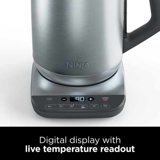 Ninja KT201UK Kettle - Stainless Steel - Annotation - Digital display with live temperature