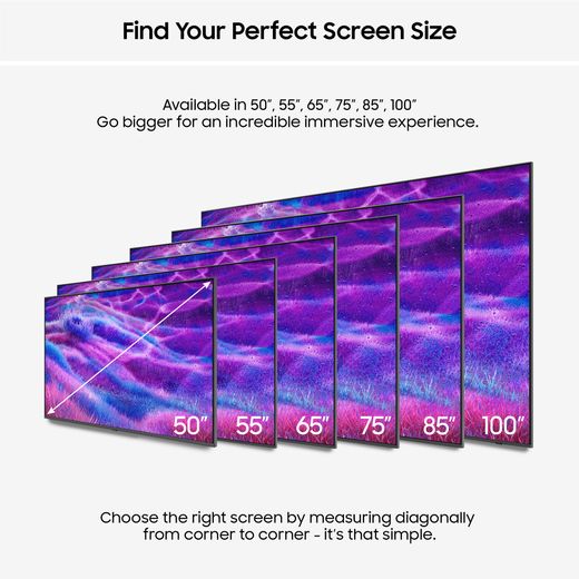 Samsung QN80F 55" 4K Ultra HD MiniLED Smart TV [2025] - Annotation - Perfect screen size